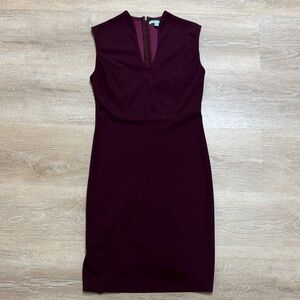 She + Sky Deep Wine Midi Dress
